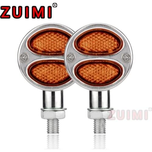 2pcs dual light color retro motorcycle turn signal indicator light motorcycle light for Harley for Honda for Suzuki