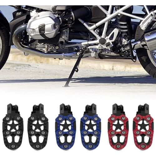 2Pcs Universal Metal Off-road Motorcycle Motorbike Footrests Foot Peg Pedals Motorcyle Accessories Exterior