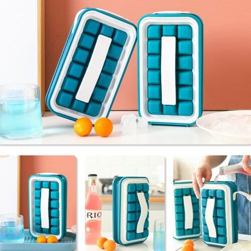 2 in 1 portable silicone ice ball tray foldable water bottle storage ice box kitchen frozen beverage ice cube bag mold