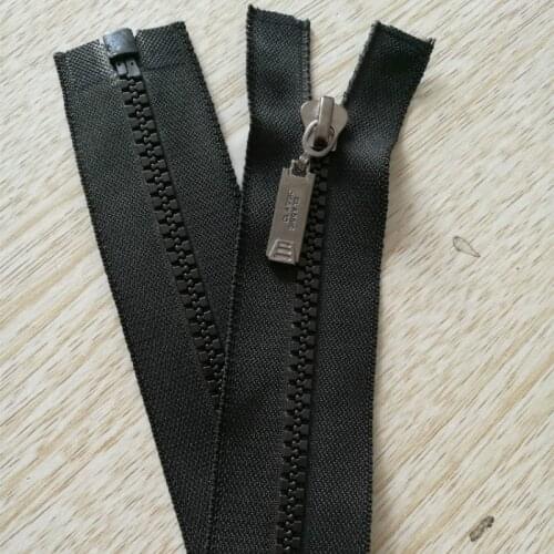 20 pcs most free shiiping cheap resin long zipper black single open end for coat jacket sewing accessories wholesale