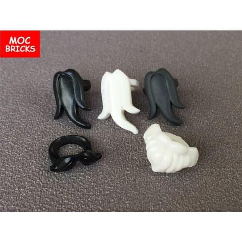 50pcs/lot Long & short Beard Moustache for figure Model Action Figure Educational building block bricks kids toys best gifts