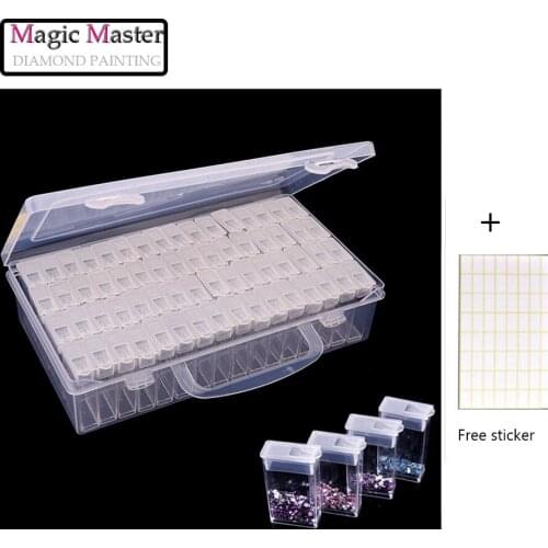 Diamond Painting Cross Stitch Tools Beads Container Diamond Embroidery Storage Accessory Mosaic Convenience Box Free Sticker