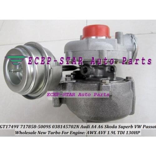 Free Ship GT1749V 717858 717858-0001 717858-0002 717858-0003 717858-0004 Turbo For Audi A4 A6 VW Passat B6 AWX AVF BLB 1.9L TDI