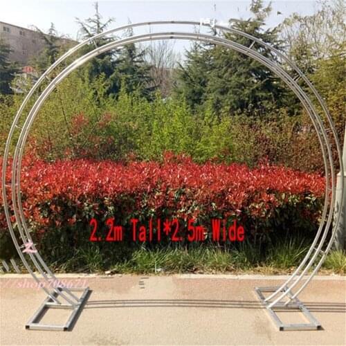 Free shipment Round Arch White Metal Arch Centerpiece for Wedding Decorations Party Event Decoration-2.3m Tall*2.3m Wide
