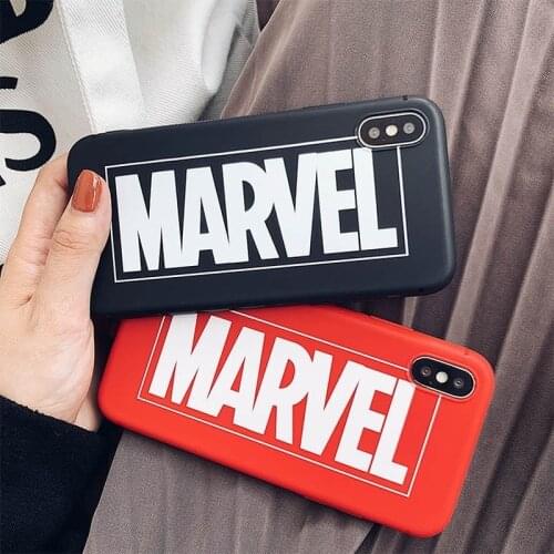 Marvel Phone Case for IPhone X / XS / XR / 11 / 12 / Pro / The Avengers Cute Style Anti-fall Silicone Case
