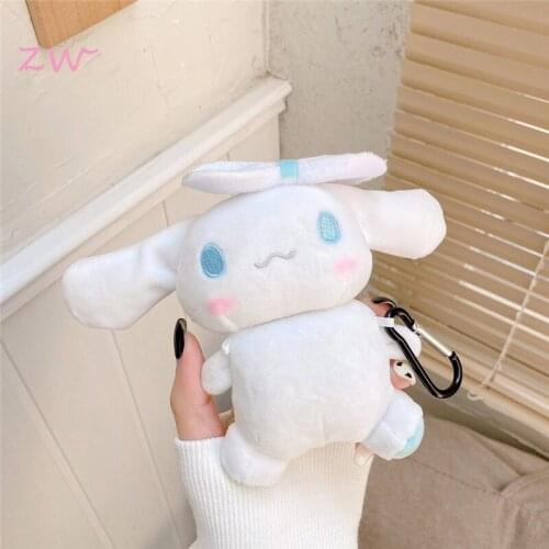 Anime cute cartoon dog pet 3d case for airpods 1 2 box plush warm wireless bluetooth earphone protective cover fall protection