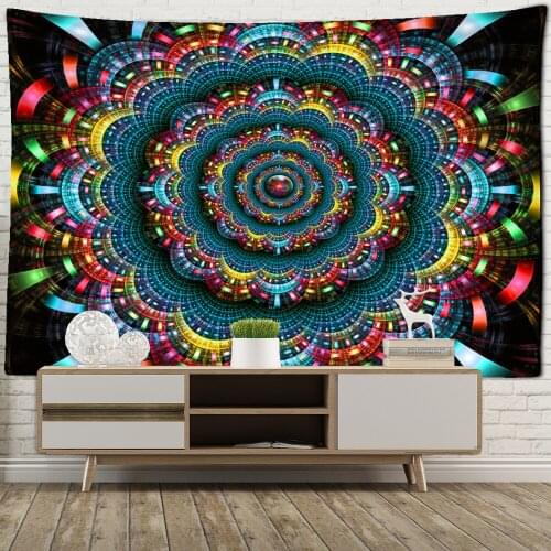 Colorful Indian Mandala Tapestry Wall Hanging Witchcraft Bohemian Hippie TAPIZ Travel Mattress Room Home Decor
