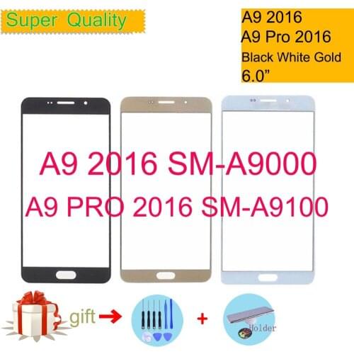 For Samsung Galaxy A9 A9 Pro 2016 A9100 A9000 SM-A910F Touch Screen Front Glass Panel TouchScreen Outer Glass Lens NO LCD