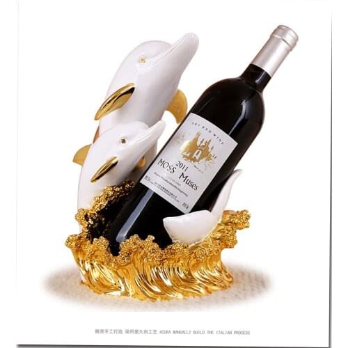 European modern wine rack furnishing articles ornaments present household items dolphins wine rack barware