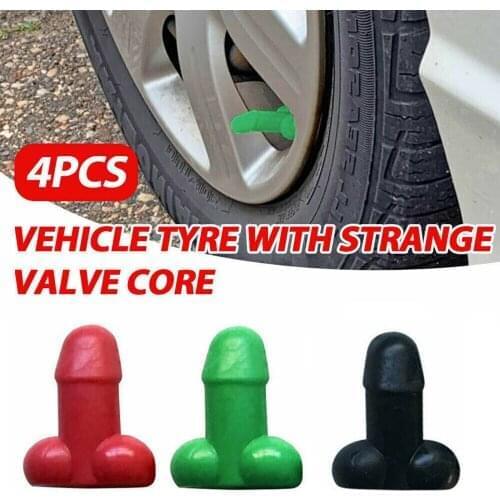 Tirecockz Valve Stem Caps - 4 Pack - Great For Pranks Bachelorette Parties Prank Penis Shaped Tire Cap