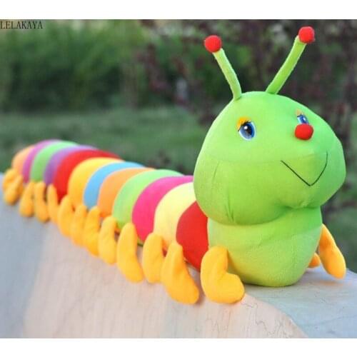 Colorful Cartoon Caterpillars Soft Plush Baby Kids Toys Stuffed Animals Insect Comfortable Cotton Hold Pillow Cushion Doll Gifts