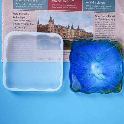 Square Rhombus Coaster Epoxy Resin Mold Cup Pad Mat Silicone Mould DIY Crafts Home Decorations Casting