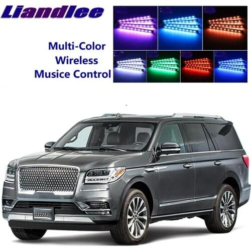 LiandLee Car Glow Interior Floor Decorative Seats Accent Ambient Neon light For Lincoln Navigator MK4 2018 2019