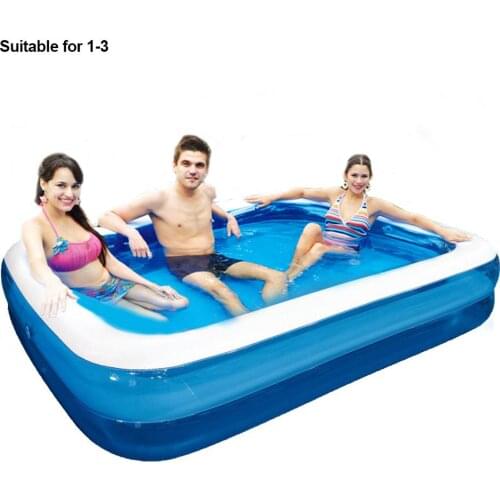 Inflatable Swimming Pool Family Inflatable Swimming Pool Large Size cm Household Outdoor Square Swimming Pool 4 Seats For Adult