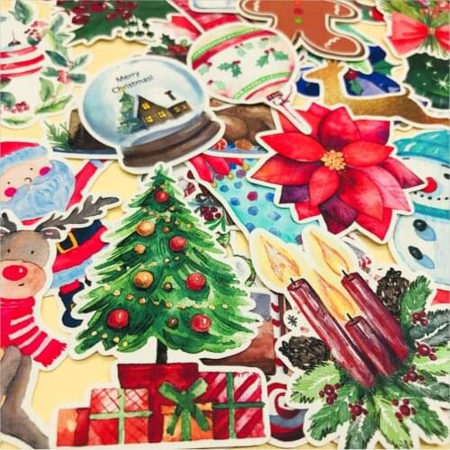 33pcs/lot Kawaii Stationery Stickers Merry Christmas Diary Decorative Mobile Stickers Scrapbooking DIY Craft Stickers