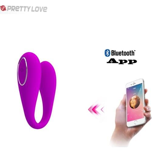 New Pretty Love Bluetooth App Wireless Control C Type 12 Speeds Clitoris G Spot Vibrator, Strap On Vibrator Sex Toys For Woman