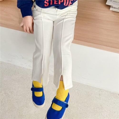 2021 autumn Korean girls' elastic slimpants childrens exotic sports pants fall clothes for kids pants kids fall clothes