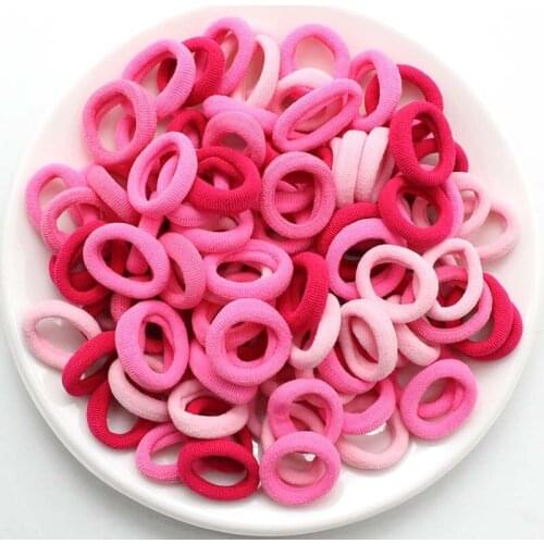 100Pcs/Set Small Kids Hair Tie Baby Girl Elastic Hair Bands Colorful Children Hair Scrunchie Rope Hair Accessories Free Shipping