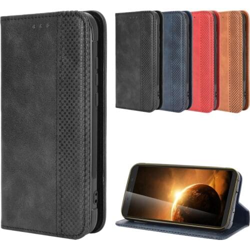 Luxury Retro Slim Leather Flip Cover For Blackview BV5500 Plus Wallet Card Stand Magnetic Book Cover For Blackview BV5500+ Cases