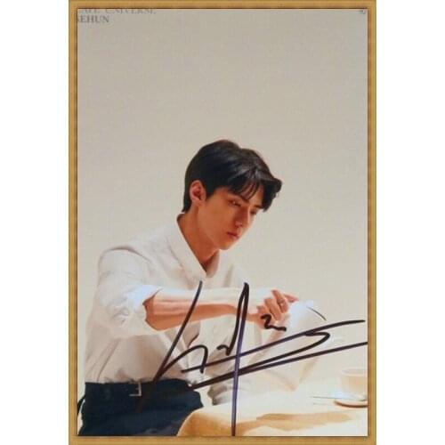 Hand signed EXO Oh Se Hun autographed photo 6 inches free shipping K-POP 022018B