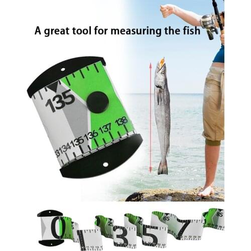 Fish Measuring Ruler Accurate PVC Fishing Ruler Measurement Tool Tape Gauge Outdoor Easy Fish Measure For Carp Fishing Tackle