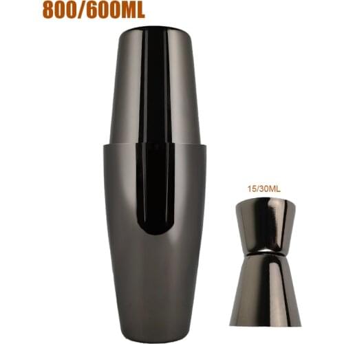 Stainless Steel Cocktail Shaker Cocktail Mixer Wine Martini Drinking Boston Style Shaker For Party Bar Tool 750 600 450ml