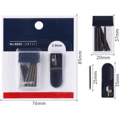2Set Compass Core Pencil Sharpener Pencil Lead Compass Core Stationery Drafting Tool for School Home Students Drafting