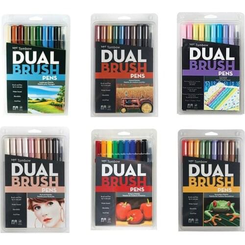 Tombow ABT Dual Brush Pen Art Markers Calligraphy Drawing Pen Set Bright Blendable Brush Fine Tip Watercolor lettering