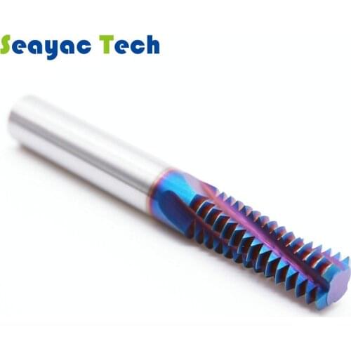 Solid tungsten carbide coated spiral thread milling cutter alloy milling cutter for metal threading process m6 M10