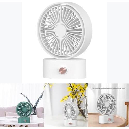 Rotating Fan, USB Charging Desktop Convenient Speed Adjustment Automatic Shaking Head Silent for Office, Bedroom