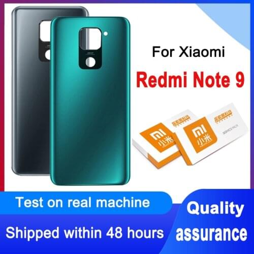 Back Housing Replacement For Xiaomi Redmi Note 9 Back Cover Battery Glass Adhesive Sticker For Redmi Note 9 Rear Cover