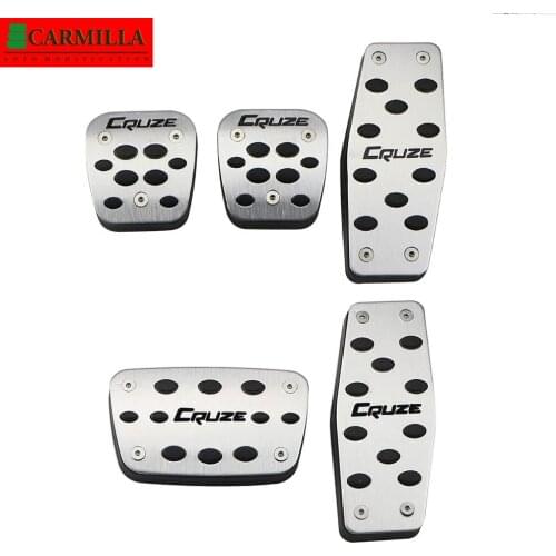 Carmilla Aluminum Alloy Car Pedal Protection Cover for Chevrolet Cruze Sedan Hatchback 2009 - 2015 AT MT Gas Brake Car Pedals