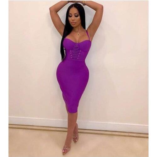 Top Quality new Sexy Women Slip black red Rayon Bandage Dress Elegant Celebrity Show Homecoming Dress