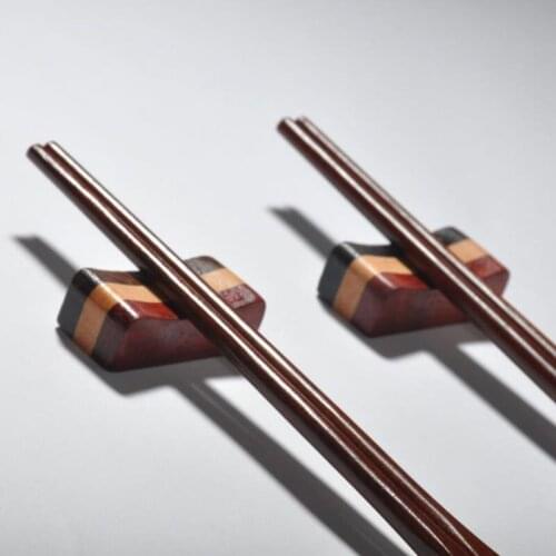 100pcs Wooden Chopstick holder Cutlery Spoon Chopsticks Holder Personalized Nature Wood Reusable Faltware Stand NO454