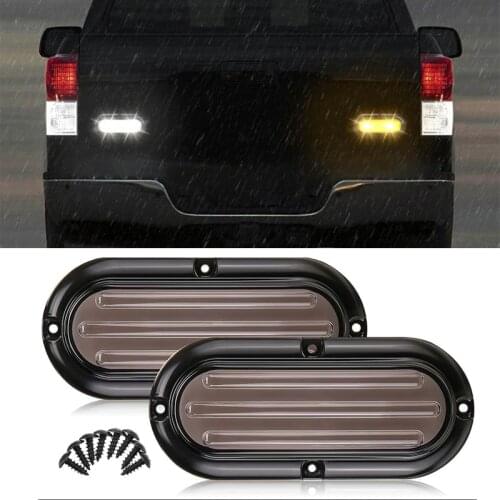 2Pcs Car Rear Tail Light 74LED Strobe Light Reverse Indicator Waterproof Tail Rear Lamps for Caravan Truck UTE Trailer