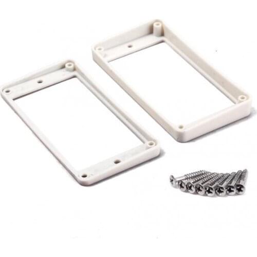 2x White Plastic Pickup Mounting for SG Electric Guitar W/ Screws