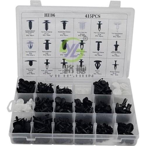 415Pcs/set Car Auto Push Pin Rivet Trim For mitsubishi asx audi a5 mazda cx-5 alfa romeo kia sportage citroen c4 renault clio