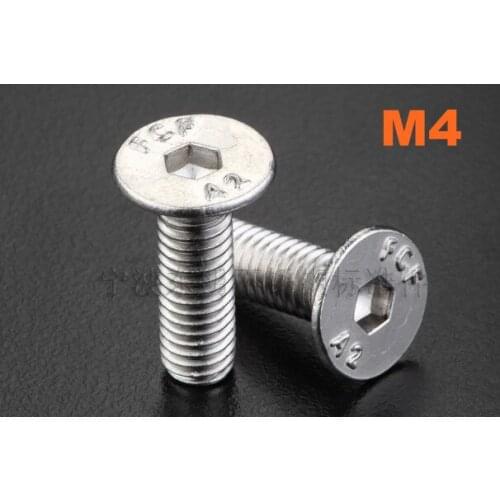 500pcs/lot M4*6/8/10/12/14/16/18/20/22/25/30/35/40/45/50/55/60/70/80 DIN7991 Stainless steel hex socket countersunk head screw