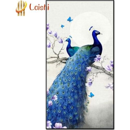 5D DIY Animal art, peacock full circle square drill diamond painting Mosaic cross stitch Mosaic home decoration wall paste