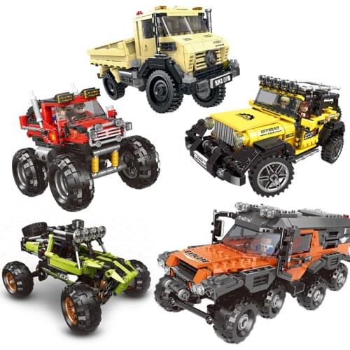 610pcs/Set Kids DIY City Technic Building Blocks Bricks Car Series Model Block Children Educational Boy Toy Gift Compatible With