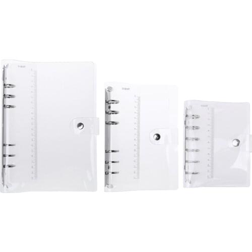 A5/A6/A7 PVC Notebook Notepad Sheet Shell Cover File Folder 6 Holes Binder DIY T8DB