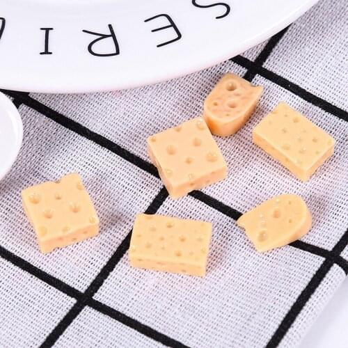 10pcs/lot Simulation Resin Food Cheese Flatback Cabochon imitation food Beads For Art Craft DIY Scrapbooking Decoration