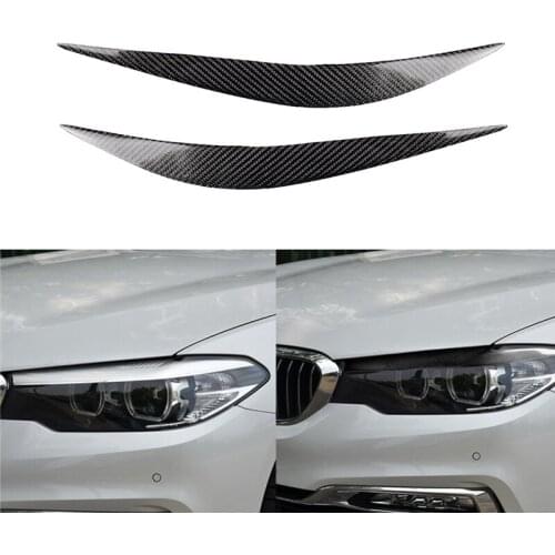 Real Carbon Fiber Headlight Eyelid Eyebrow Cover For BMW 4 Series F80 M3 F82 F83 M4 F32 F33 F36 2014-2018 Car Stickers Accessory