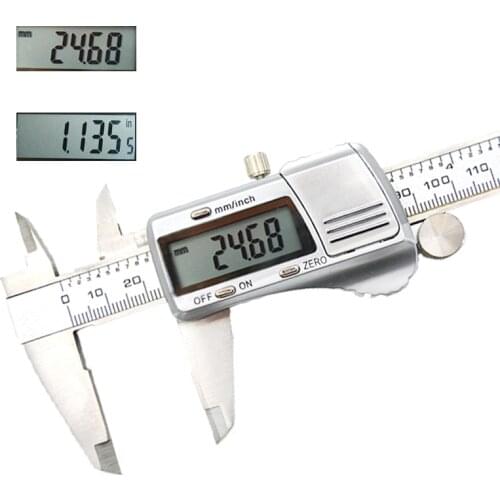 Stainless steel digital electronic vernier caliper micrometer 150mm 6' LCD display metal caliper industry Depth measuring tool