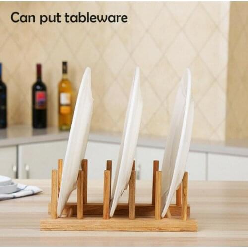 3/5/6 Layer Bamboo Wooden Dish Drain Racks Pot Lid Rack Plate Cup Rack Drying Drain Storage Holder Kitchen Organizer Accessories