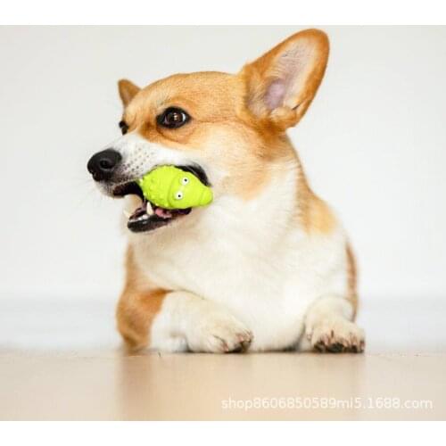 Hot Sale Pet Cat Puppy Squeaky Chew Toy Sound Pure Natural Non-Toxic Rubber Outdoor Play Small Big Dog Funny Ball