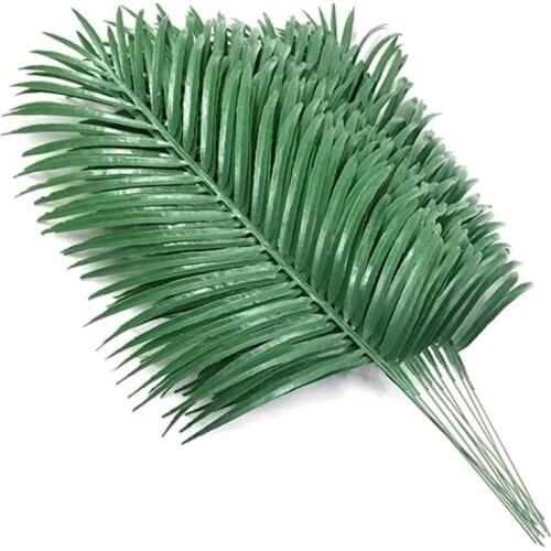 12Pcs Artificial Palm Leaves Plants Faux Palm Fronds Tropical Large Palm Leaves Greenery Plant for Leaves Hawaiian Party
