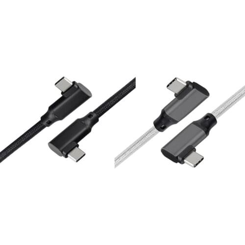 Right Angle Cable,Type-C USB Male to USB-C Double Elbow Right Angle 90 Degree Cable 100W Extender Cord(2 Meter)