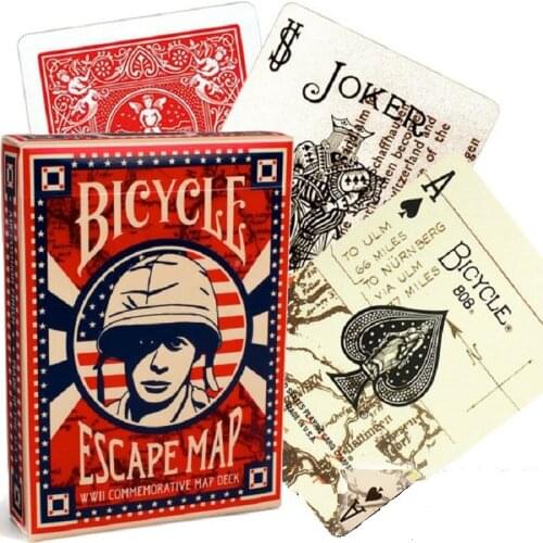 Bicycle Escape Map Playing Cards Military Deck USPCC Collectible Poker Magic Card Games Magic Tricks Props for Magician