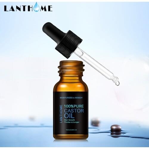 Pure Castor Oil Eyelash Growth Treatment for Natural Hair Growth Vitamins Moisturizing Nourish Keratin Hair Care Oil Thickener